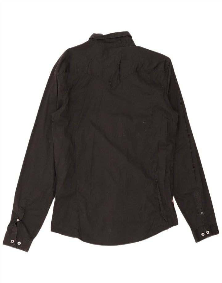 Camisa Levi's para hombre grande de algodón negro