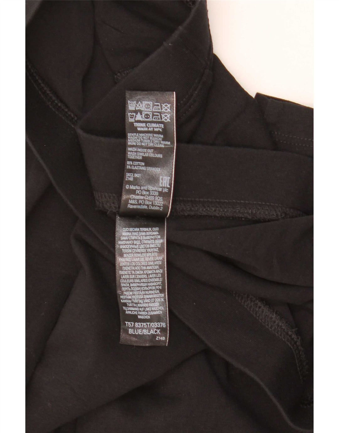 Marks & Spencer Womens Leggings UK 18 XL Black Cotton