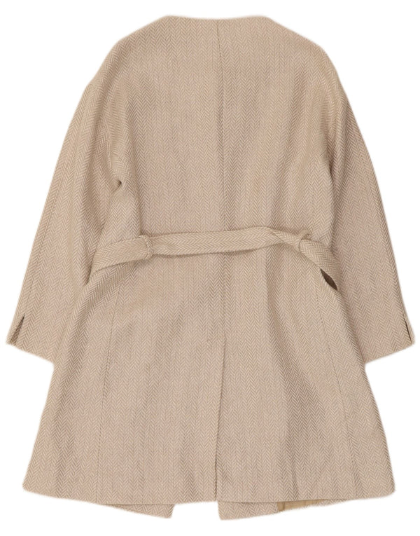 Pardesiu pentru femei Elegance UK 12 Medium Beige Herringbone In