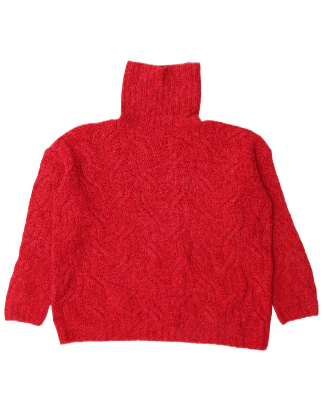 Marks & Spencer Womens Oversized Roll Neck Jumper Sweater UK 10 Small Pink