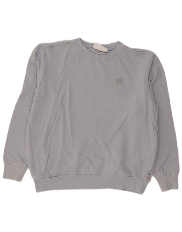 Fila Womens Sweatshirt Jumper UK 16 Large Blue Cotton