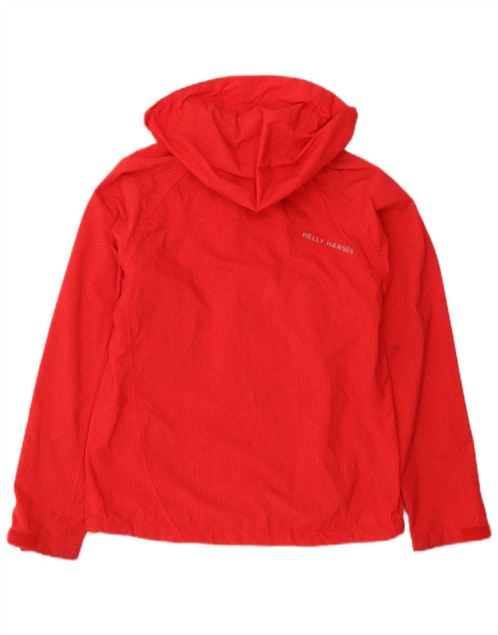 Helly Hansen Mens Hooded Rain Jacket UK 36 Small Red Polyamide