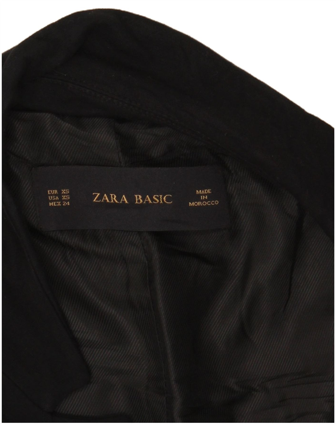 Zara Womens Open Oversized Blazer Jacket UK 6 XS Black