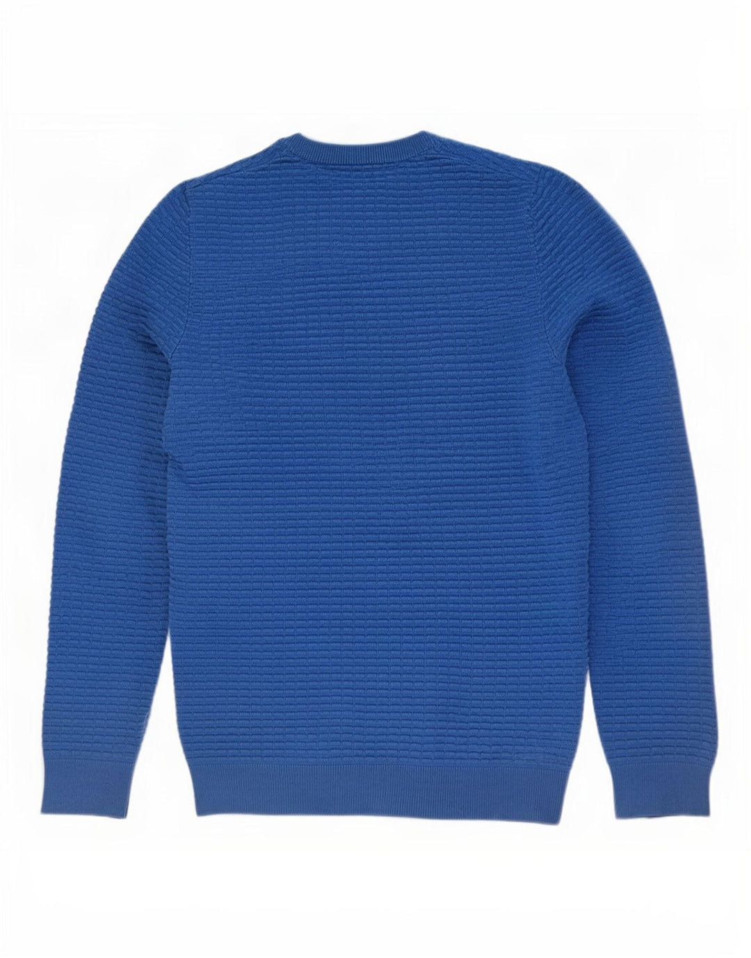 Zara Suéter masculino com gola redonda pequeno azul