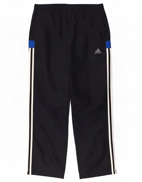Adidas Mens Tracksuit Trousers Small Navy Blue Colourblock Polyester