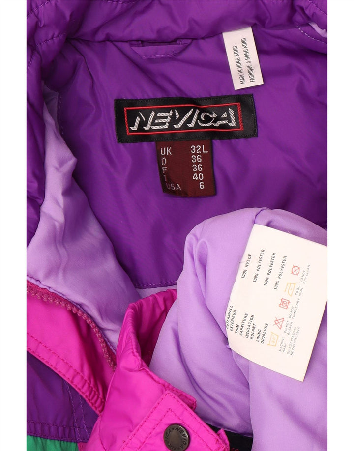 Nevica Damen-Skijacke mit Kapuze, US 6, Mittelrosa, Colourblock-Nylon