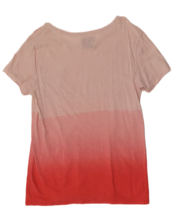 Guess Mens T-Shirt Top UK 36 XS Pink Colourblock Cotton