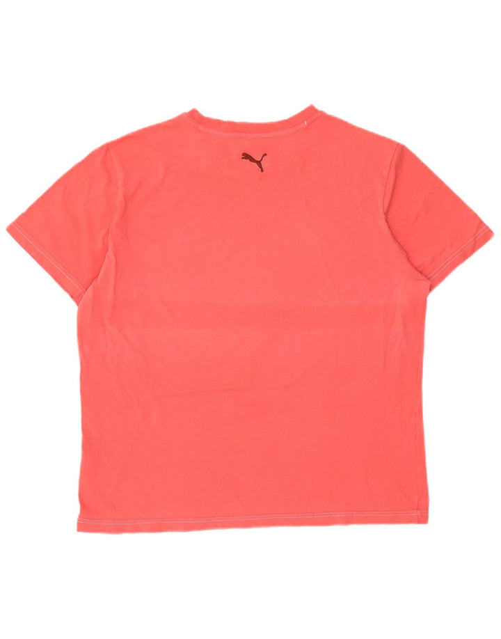 Puma Mens Graphic T-Shirt Top Large Red Cotton