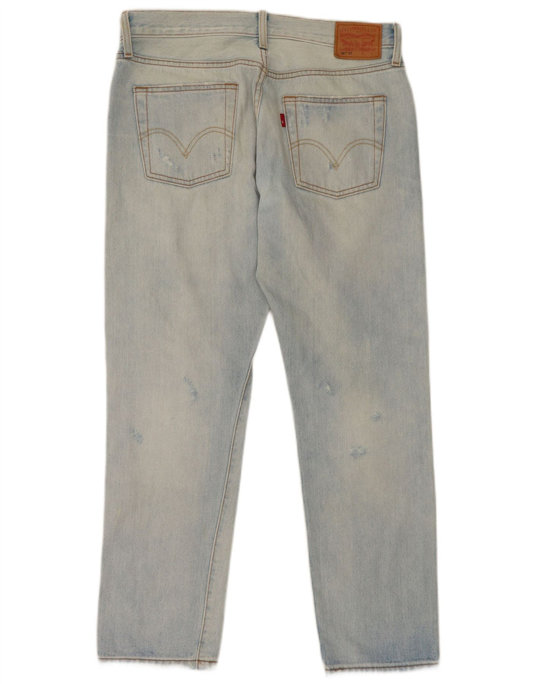 Levi's Mens 501 Distressed Straight Jeans W27 L27 Blue Cotton