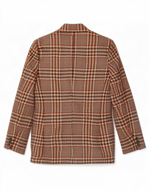 Romano Ανδρικό σακάκι με 3 κουμπιά σακάκι IT 46 Small Brown Houndstooth