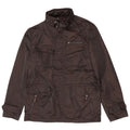 Zara Herren-Utility-Jacke mit Kapuze, UK 38, Mittelbraun