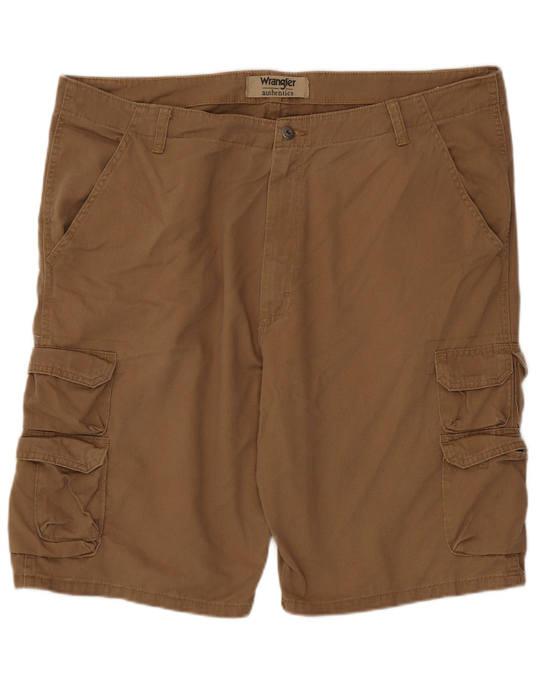 Wrangler Mens Cargo Shorts W42 2XL Brown Cotton