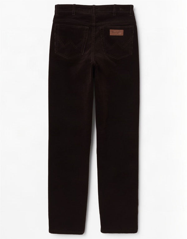 Wrangler Mens Texas Stretch egyenes kordbársony nadrág W32 L34 fekete pamut