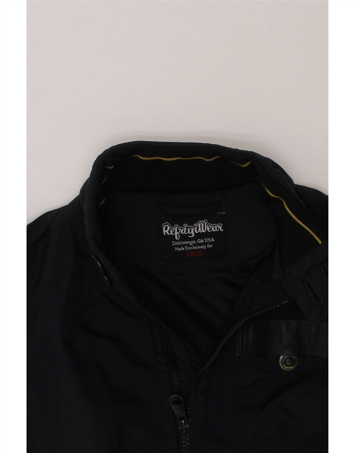 REFRIGIWEAR Boys Bomber Jacket 3-4 Years Navy Blue Nylon Vintage Refrigiwear and Second-Hand Refrigiwear from Messina Hembry 