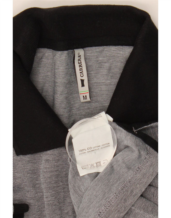 CARRERA Mens Rugby Polo Shirt Medium Grey Cotton