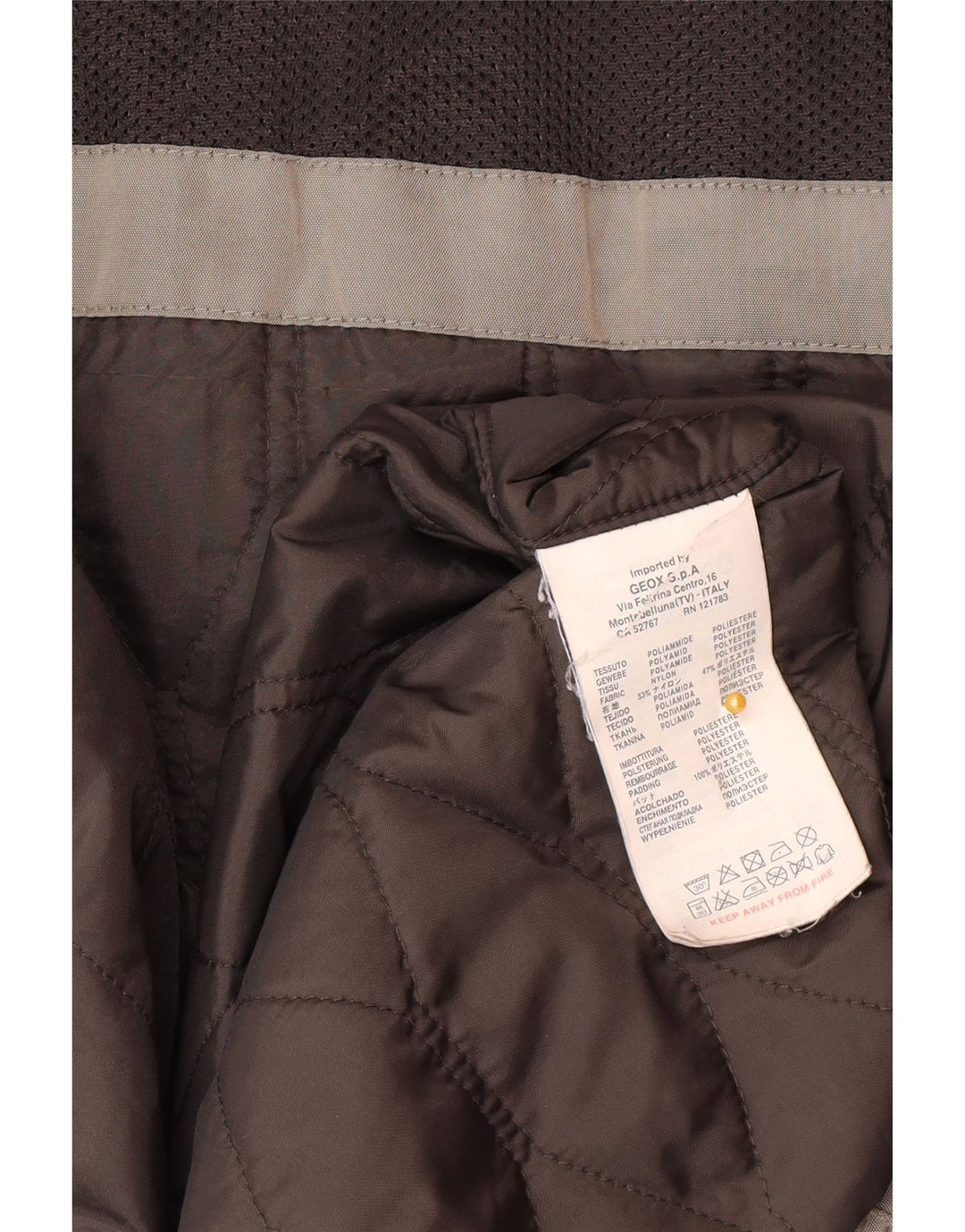 Geox Mens Respira Utility Jacket UK 46 3XL Grey Polyamide