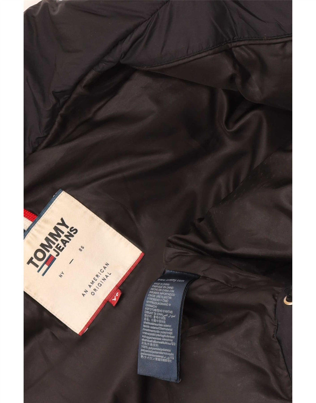 Tommy Hilfiger Mens Padded Jacket UK 34 XS Black Polyamide