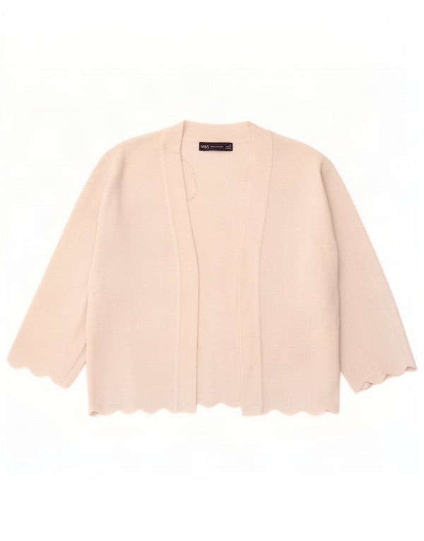 Женский кардиган с рукавом 3/4 Marks & Spencer UK 12, средний, белый