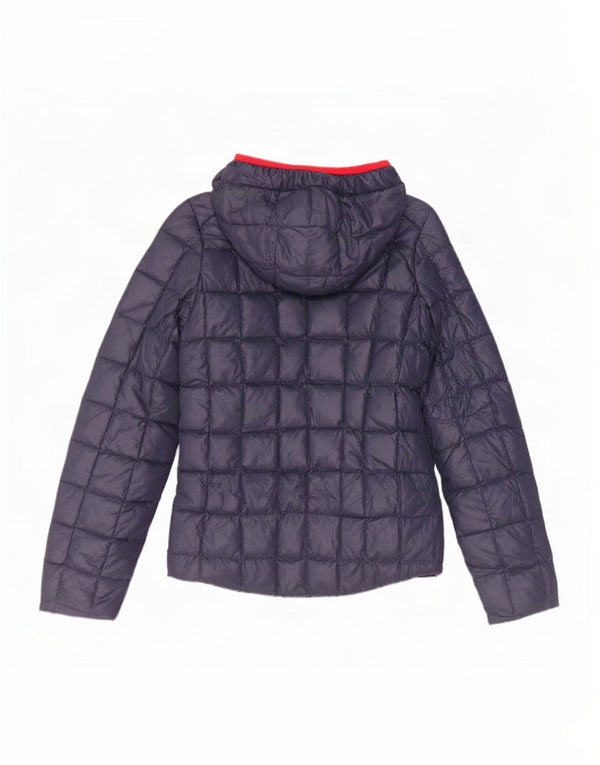 Giacca imbottita reversibile con cappuccio da donna K-Way UK 10 Small Blu Navy