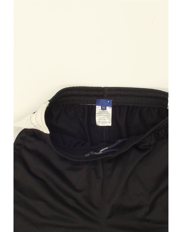 ASICS Boys Tracksuit Trousers 11-12 Years  Black Colourblock Polyester Vintage Asics and Second-Hand Asics from Messina Hembry 