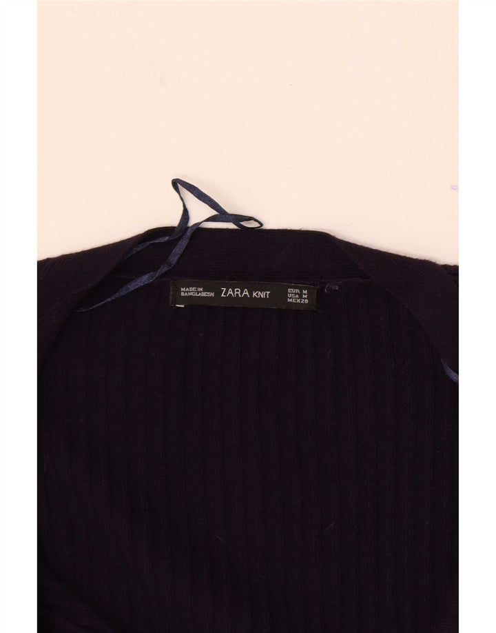 Zara Womens Cardigan Sweater UK 12 Medium Purple