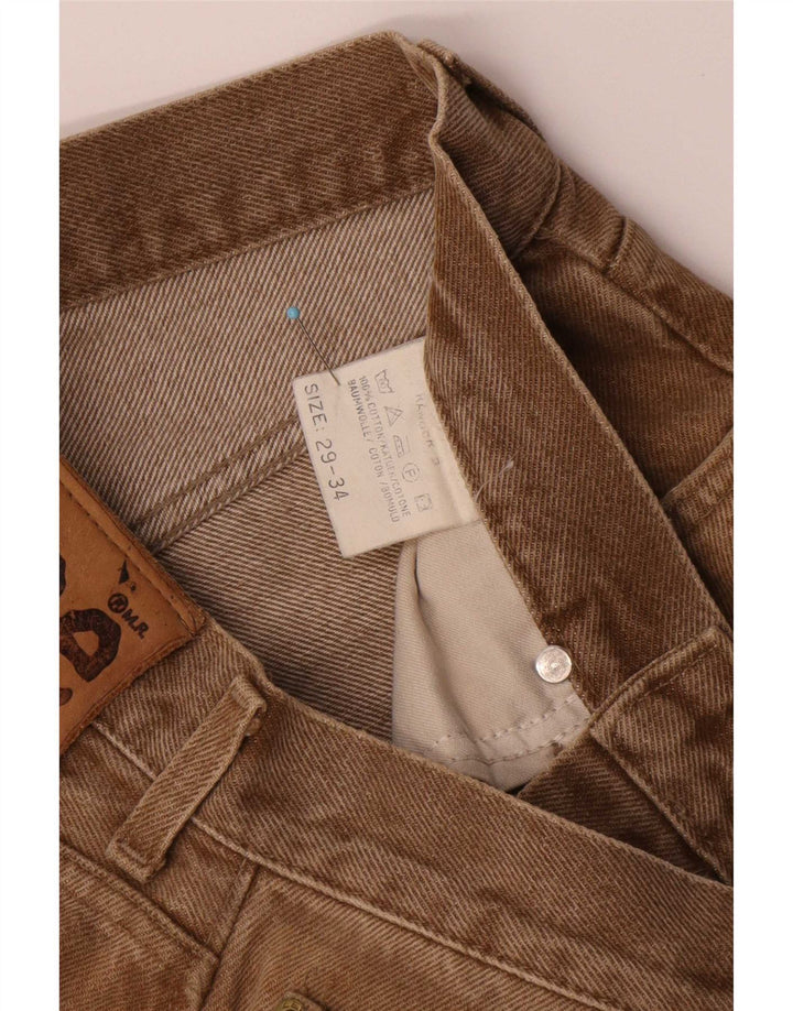 Lee Damen Straight Jeans W29 L28 Beige Baumwolle