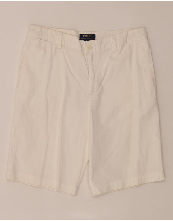 Pantaloncini chino da ragazzo Polo Ralph Lauren 15-16 anni W30 cotone bianco