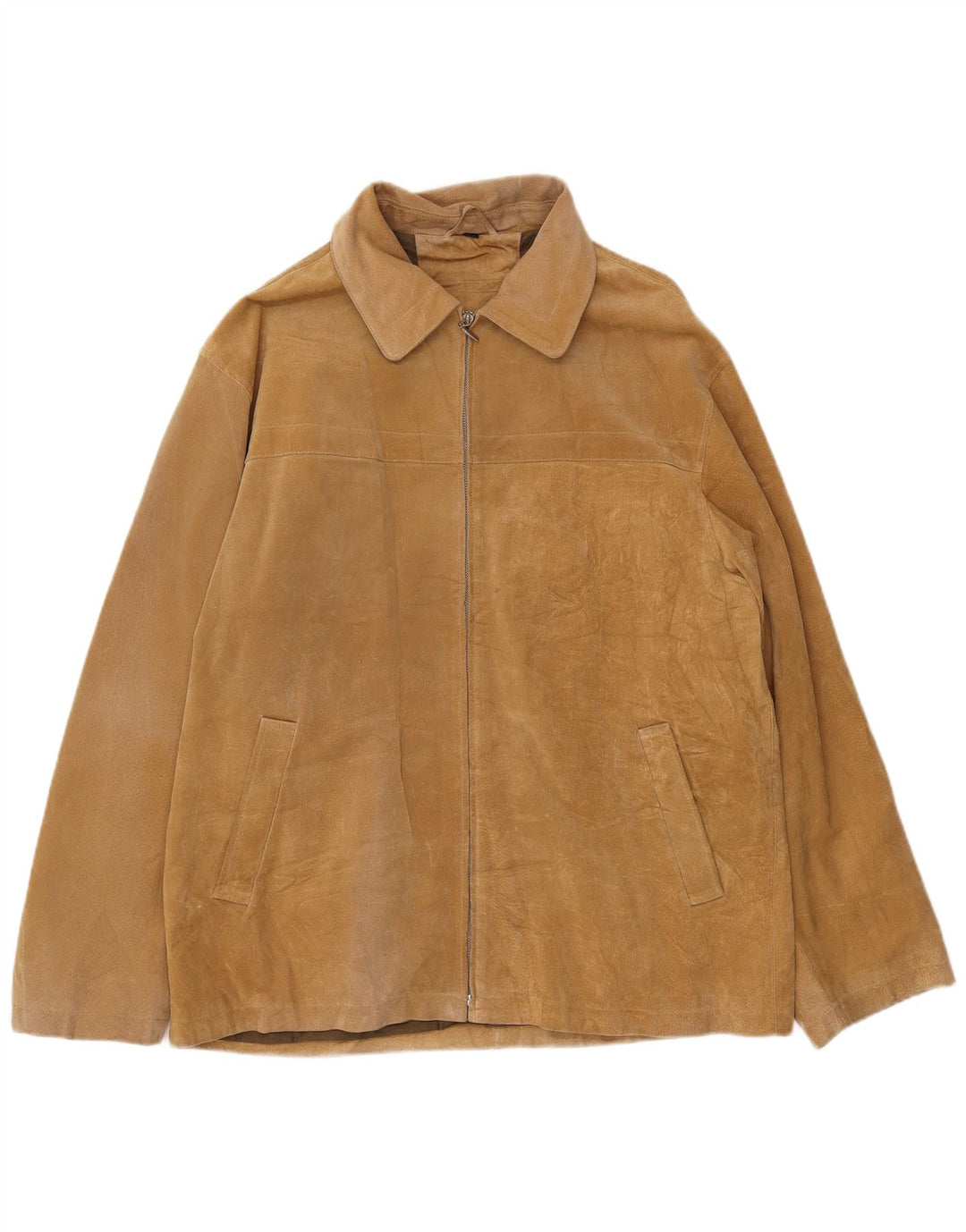 LERROS Mens Suede Jacket UK 42 XL Beige Leather