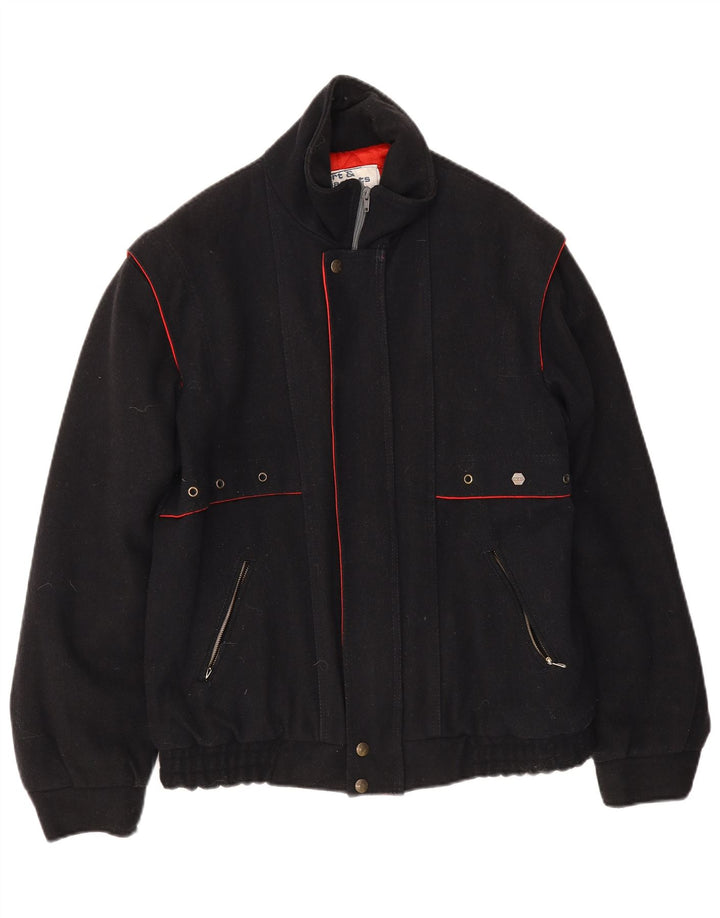 Polbot Mens Bomber Windbreaker Jacket IT 52 XL Navy Blue