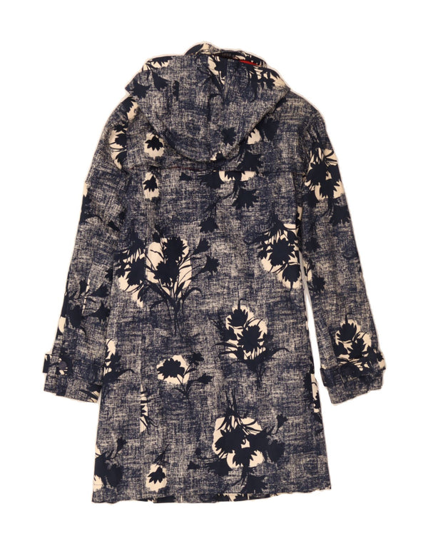 BODEN Abrigo con capucha para mujer UK 46 Grande Azul marino Algodón floral