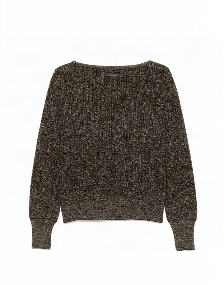 Marks & Spencer Womens Boat Neck Jumper Sweater UK 12 Medium Black Viscose