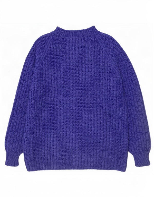 Vintage Herre Turtle Neck Jumper Sweater Medium Blue