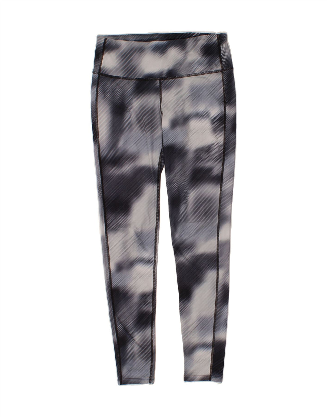 ATHLETA Womens Leggings UK 10 Small  Navy Blue Tie Dye Nylon Vintage Athleta and Second-Hand Athleta from Messina Hembry 