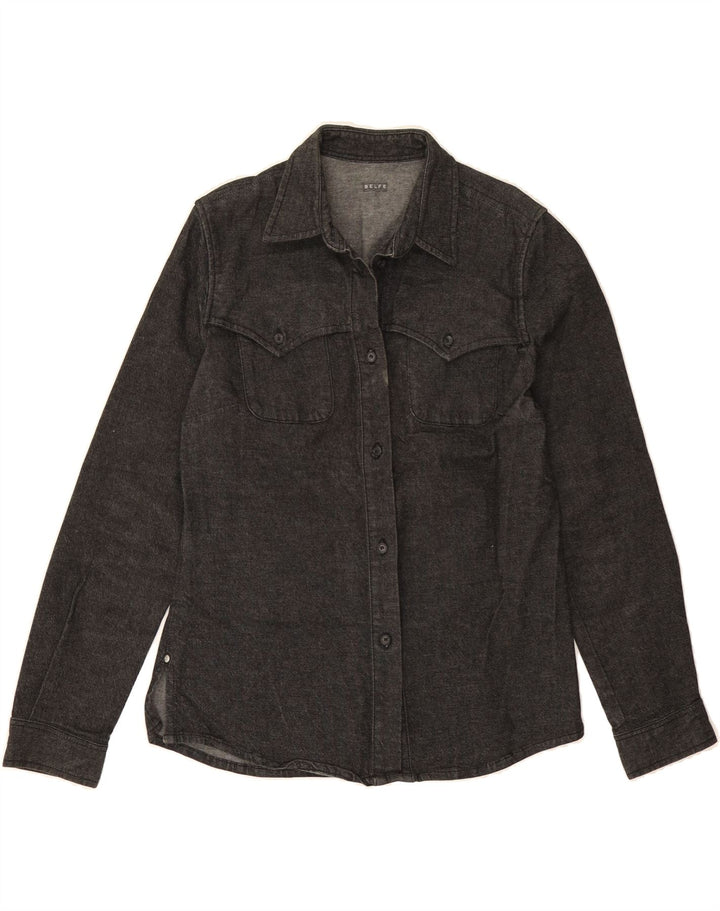 BELFE Womens Denim Shirt IT 44 Medium Grey Cotton Vintage Belfe and Second-Hand Belfe from Messina Hembry 