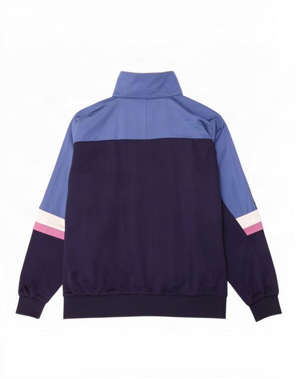 Asics Veste de survêtement graphique pour hommes IT 52 Large Bleu Marine Colorblock