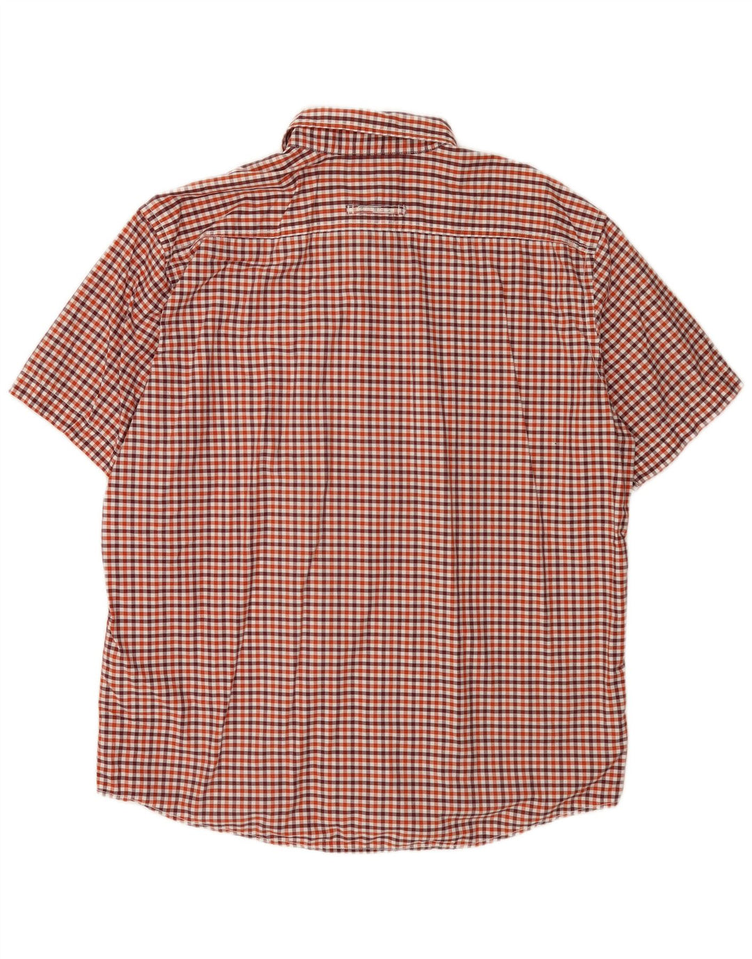 Camel Active Mens Short Sleeve Regular Fit Shirt 2XL Red Gingham Cotton