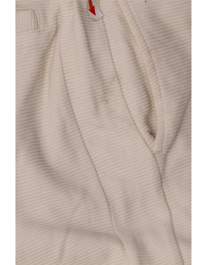 Zara Mens Sport Shorts Small White Pinstripe Cotton