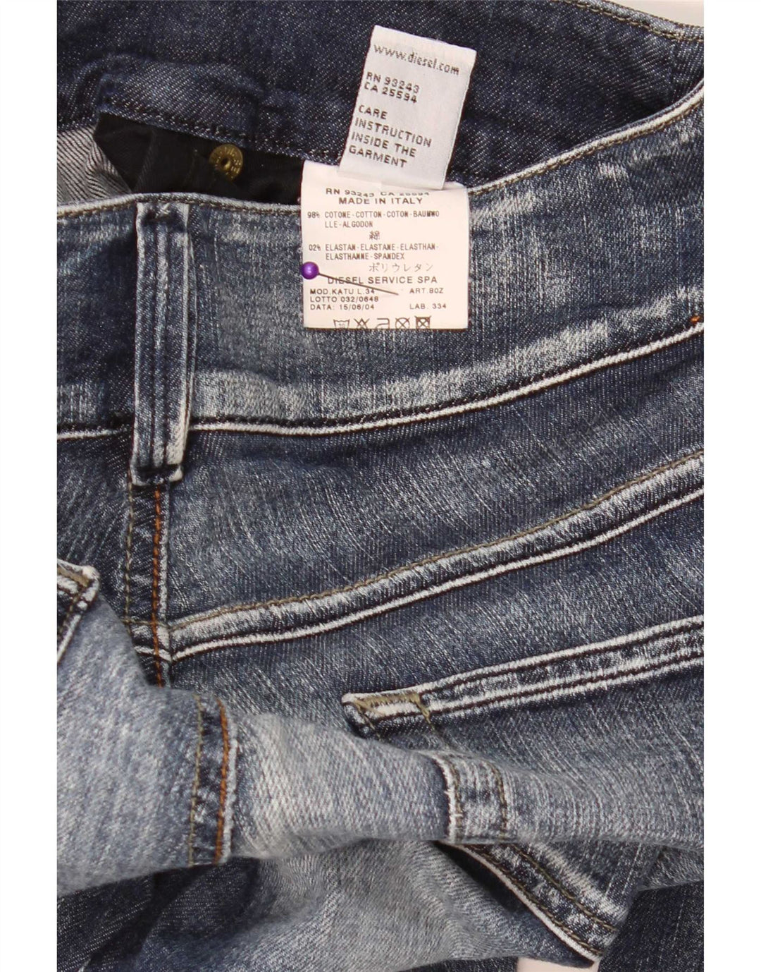 Diesel feminino bootcut jeans W27 L29 algodão azul