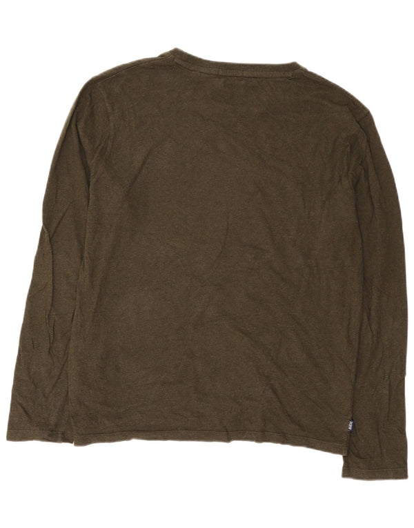Superdry Homme Top Manches Longues XL Kaki Coton