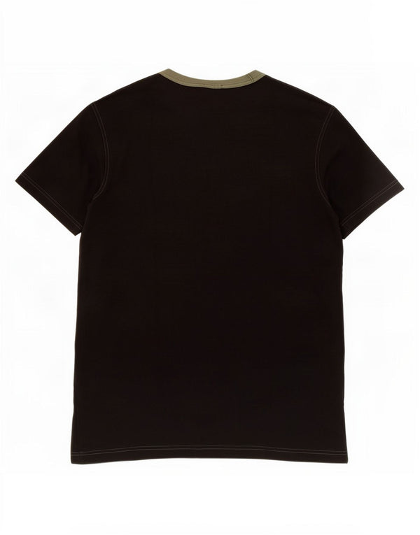 T-shirt grafica da uomo Benetton Top media nera