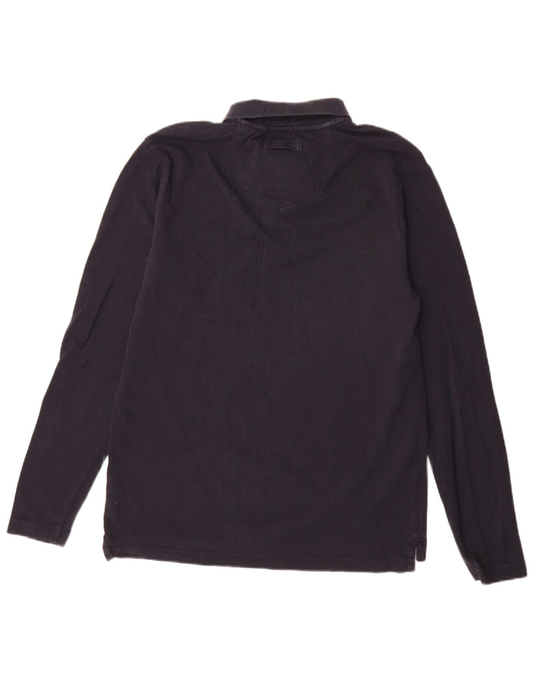 Fat Face Mens Long Sleeve Polo Shirt Medium Navy Blue Cotton