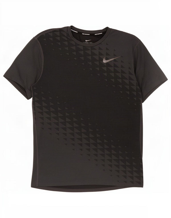 Nike Running T-Shirt Top mellemgrå geometrisk polyester