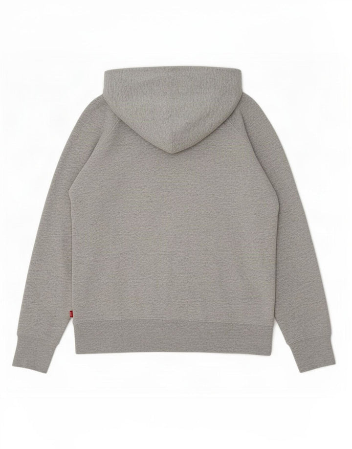Levi's Mens Graphic Hoodie Jumper Small Grey Cotton