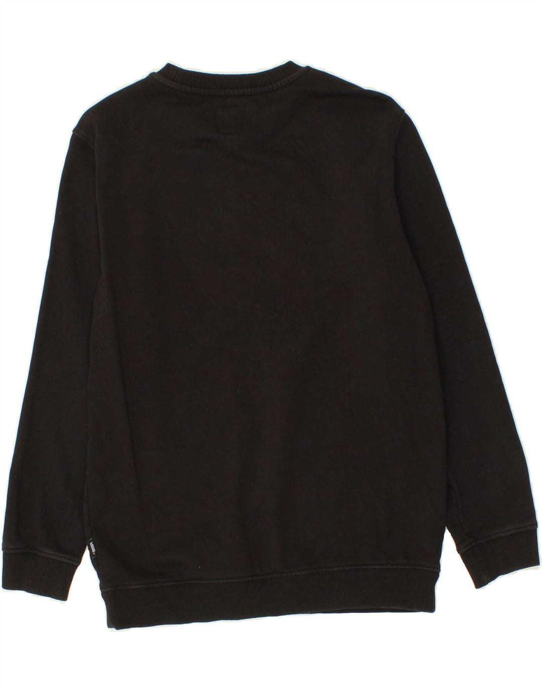VANS Boys Graphic Sweatshirt Jumper 12-13 Years Large Black