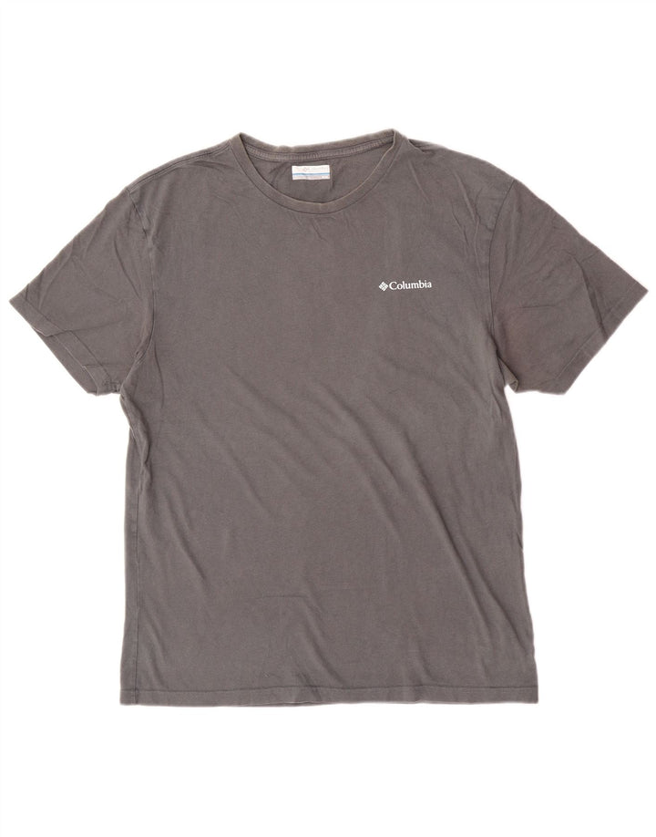 Columbia Mens Graphic T-Shirt Top Medium Grey Cotton
