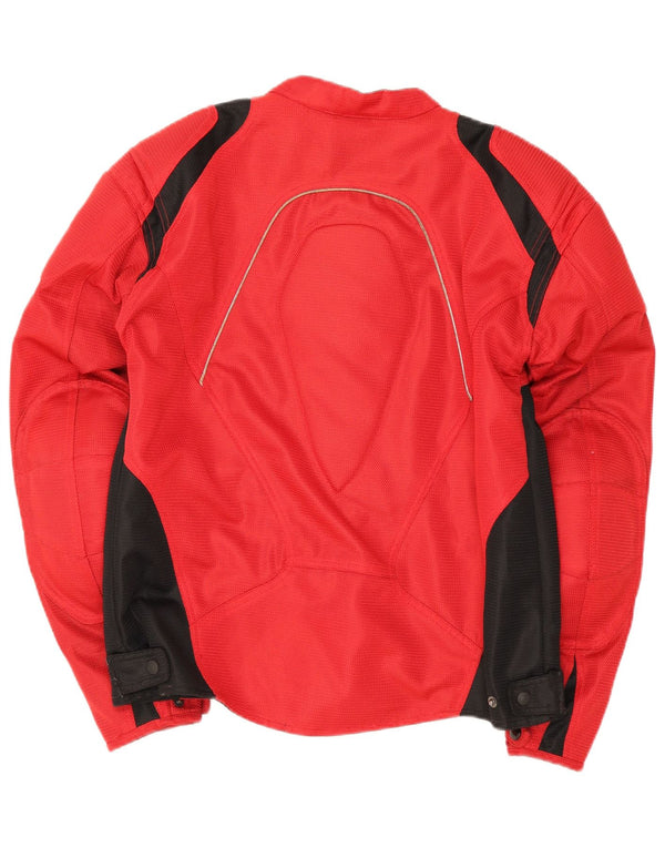 Jaqueta Racer Masculina Vintage UK 42 XL Vermelho Colorblock