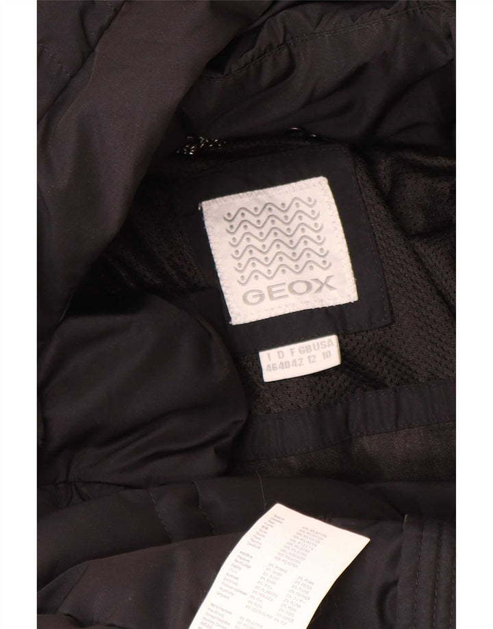 Cappotto imbottito con cappuccio da donna Geox UK 12 medio poliestere nero