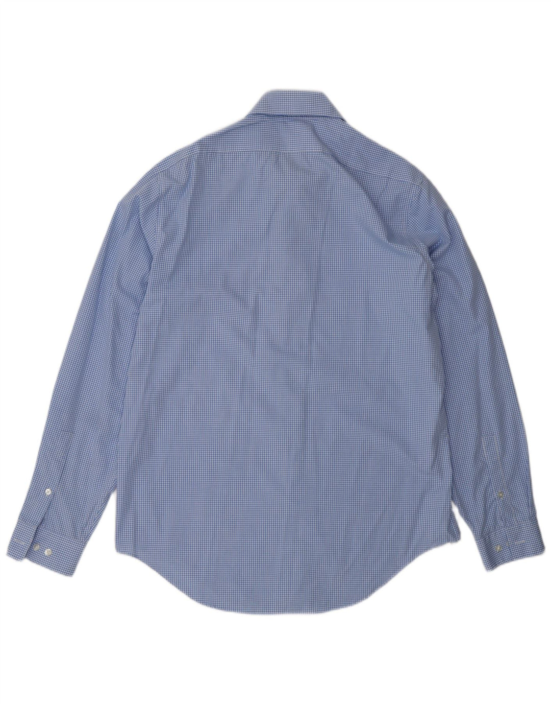 Calvin Klein Mens Slim Fit Shirt Size 16 Large Blue Gingham