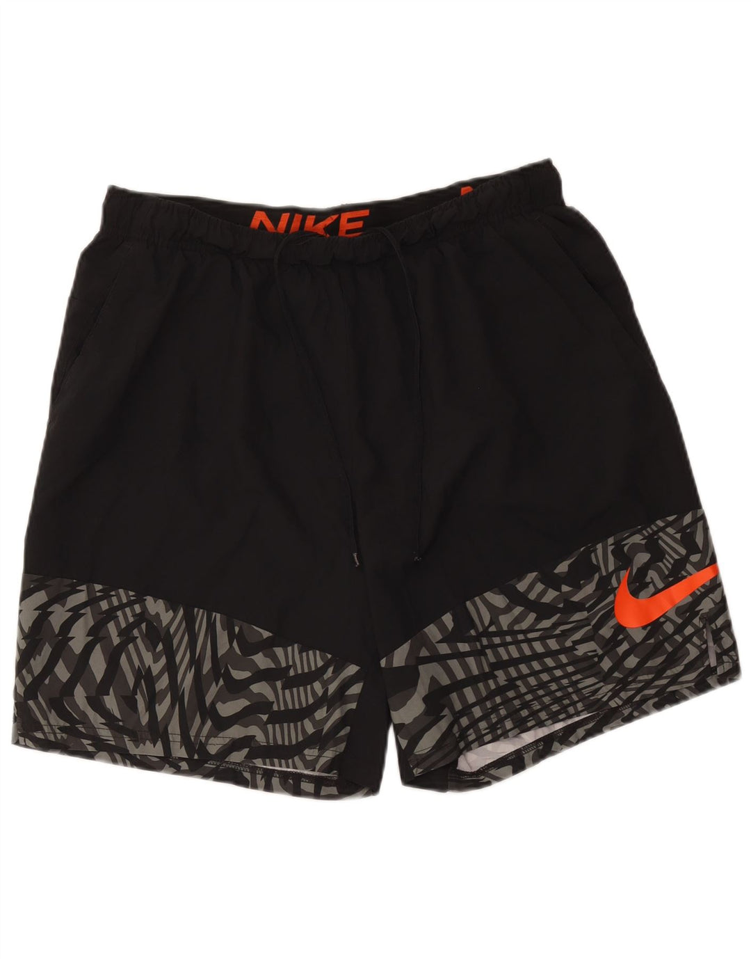 Nike Herre Dri Fit grafiske standard sportsshorts XL sort polyester