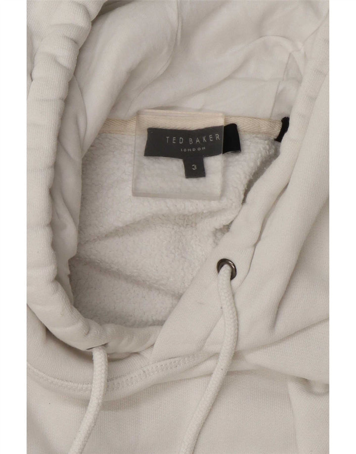 Ted Baker Dame Oversized hættetrøje Jumper Størrelse 3 Medium White